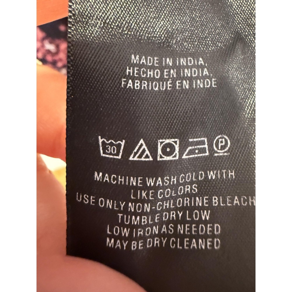 VanessaVirginia Anthropologie Dress Womens Medium Black Embroidered Boho Swing - Picture 10 of 16